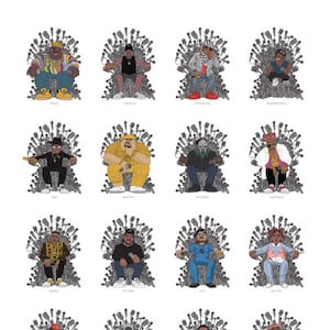 Game of Microphones HipHop A2 Lithoprint