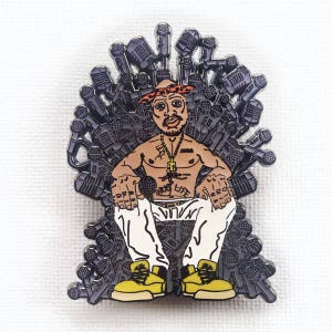 2Pac Game of Microphones HipHop SnapBack pin