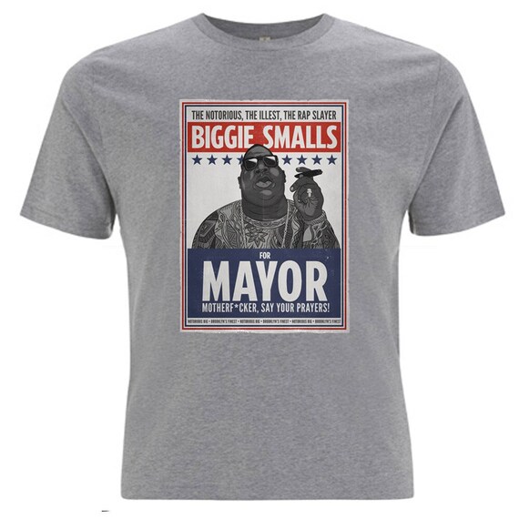Biggie Smalls for Mayor T-shirt GREY 