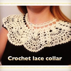Written Pattern - How to crochet lace collar