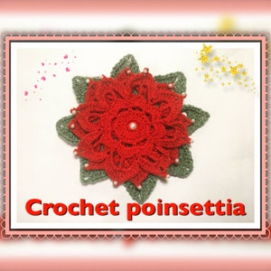 Crochet poinsettia - Written pattern