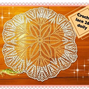Written Pattern - CrochetLace 26&quot; Doily