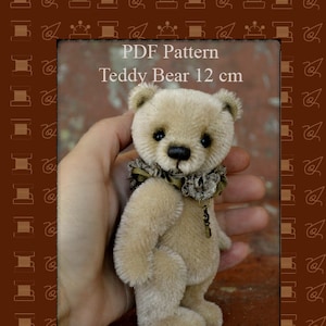 PDF Pattern Teddy Bear 12 cm Artist Teddy Bear Pattern PDF Pattern Teddy Bear Toy