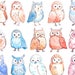 Cute Watercolor Owls clipart. 15 royalty free clip art images for scrapbook, planner, stickers PNG and JPG Instant Download