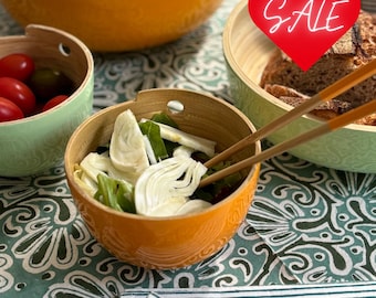 Bamboo Bowls and Bamboo Chopsticks Set: Sustainable Kitchen Gift