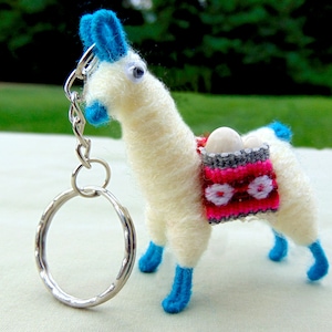 Llamas With Colorful Feet; Mini Lllama Key Chains; Pocket Alpaca Key Chain; Tiny Andean Llamas; Miniature Alpacas