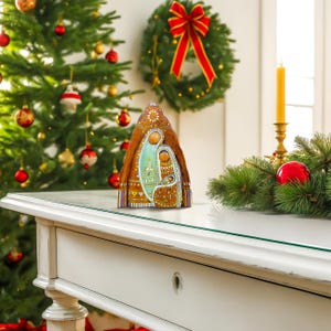 Colorful Wooden Nativity Set | Nativity Scene Carved on Wood  | Latin American Nativity Set | Multicolor Collector Nativity