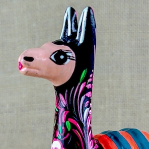 Multicolor Llama Ceramic Figurine | hand painted Alpaca in Ceramic | Pottery Llama Sculpture | Llama Statue Alpaca | Cute Llamas Figurines