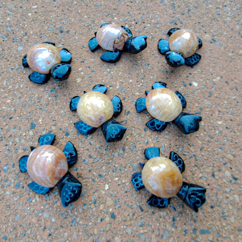 Hand Carved Sea Turtle Natural Gemstone Turtles Carved - Etsy