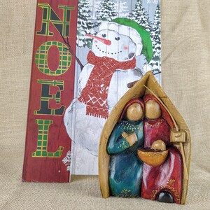Rare Nativity from South America | Wooden Nativity Set | Wooden Nativity | Holy Family Creche | Hand Carved Nativity | Nativity Figures