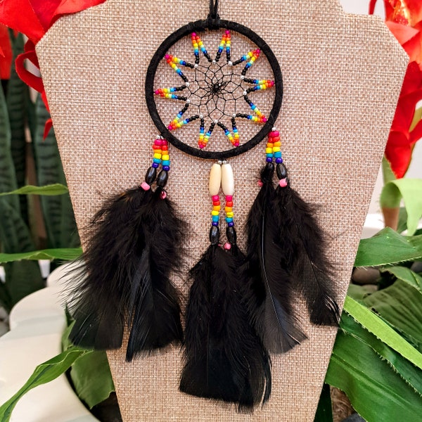 Traditional Feather Art | Authentic Dreamcatcher | Protection Feather Wall Hanging | Boho Indian Style Art | Dreamcatcher for Collectors