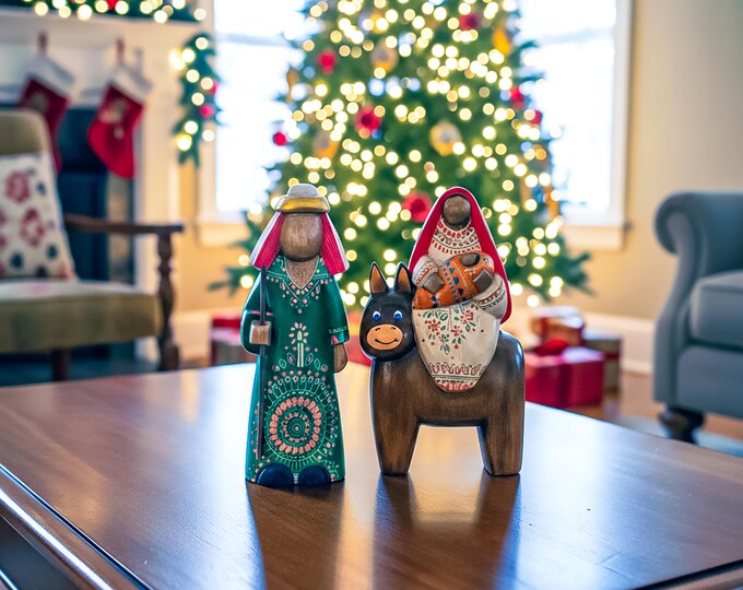 Custom Nativity Set Handmade Wooden Nativity Set | Folk Art Christmas Decoration - Etsy
