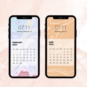 2023 Marble Calendar Wallpapers