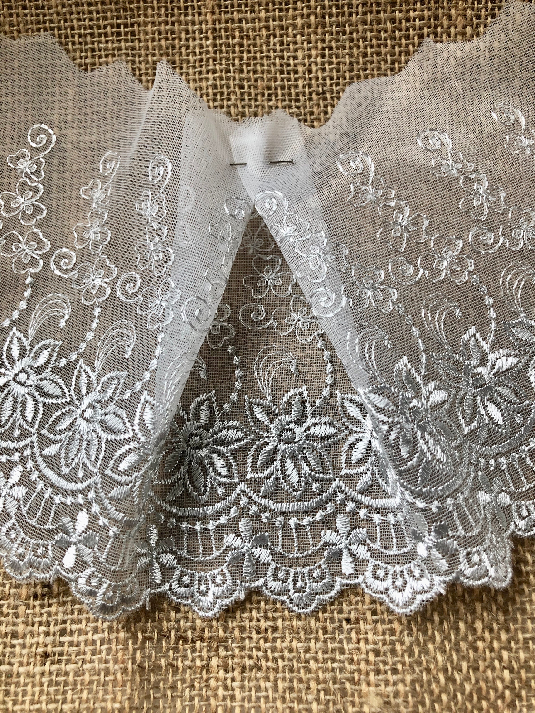 The Lace Co. Delicate Ivory Embroidered Tulle Lace Trim 5 Cm/2 -  Canada