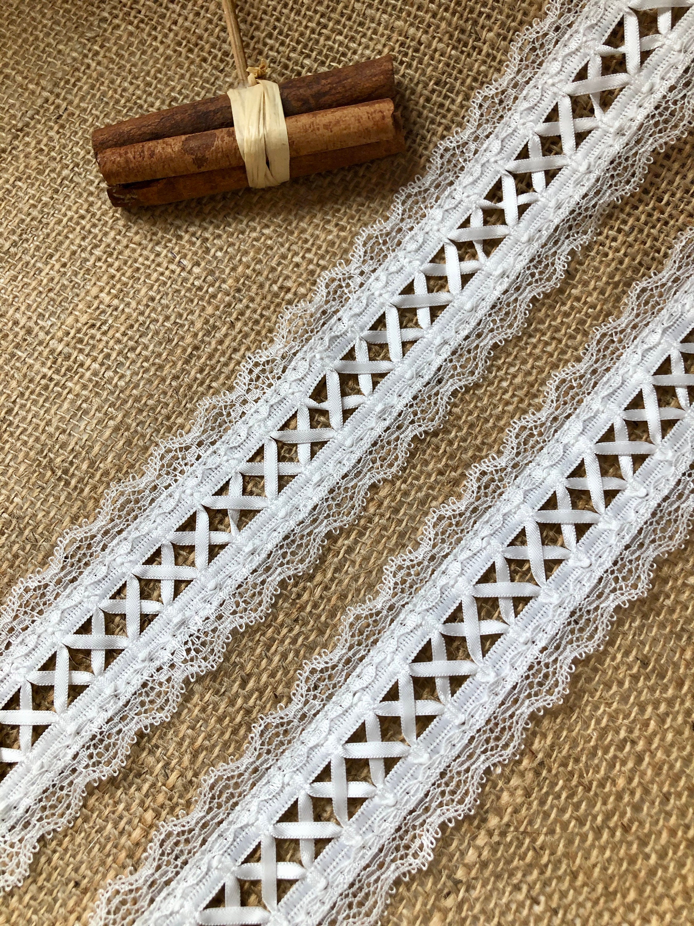  Thin Lace Ribbon for Crafts 1.7 Inch Wide Lace