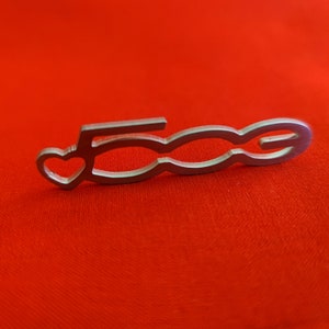 FIAT 500 e heart, emblem, key ring, Portachiavi Pendenti, KeychainAUTO or motorcycle lettering individually made image 7