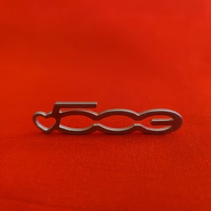 FIAT 500 e heart, emblem, key ring, Portachiavi Pendenti, KeychainAUTO or motorcycle lettering individually made image 5