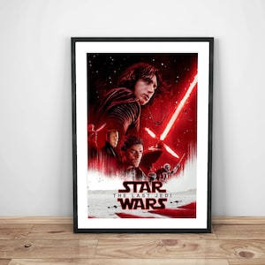 star wars poster, the last jedi, star wars wallart, star wars decor, star wars art, star wars download, star wars printable, star wars print