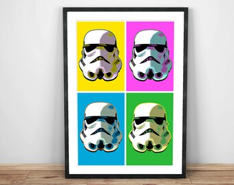 stormtrooper cadeau / cadeau geek / star wars déco / starwars poster / stormtrooper deco / star wars poster art / star wars déco enfant