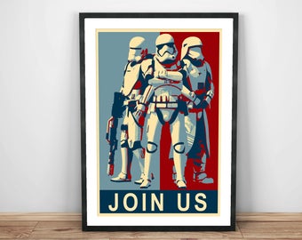 Stormtrooper Geschenk / Geek Geschenk / Deko Star wars / Star Wars Poster / Stormtrooper Deco / Star wars Plakatkunst / star Wars kid Deko