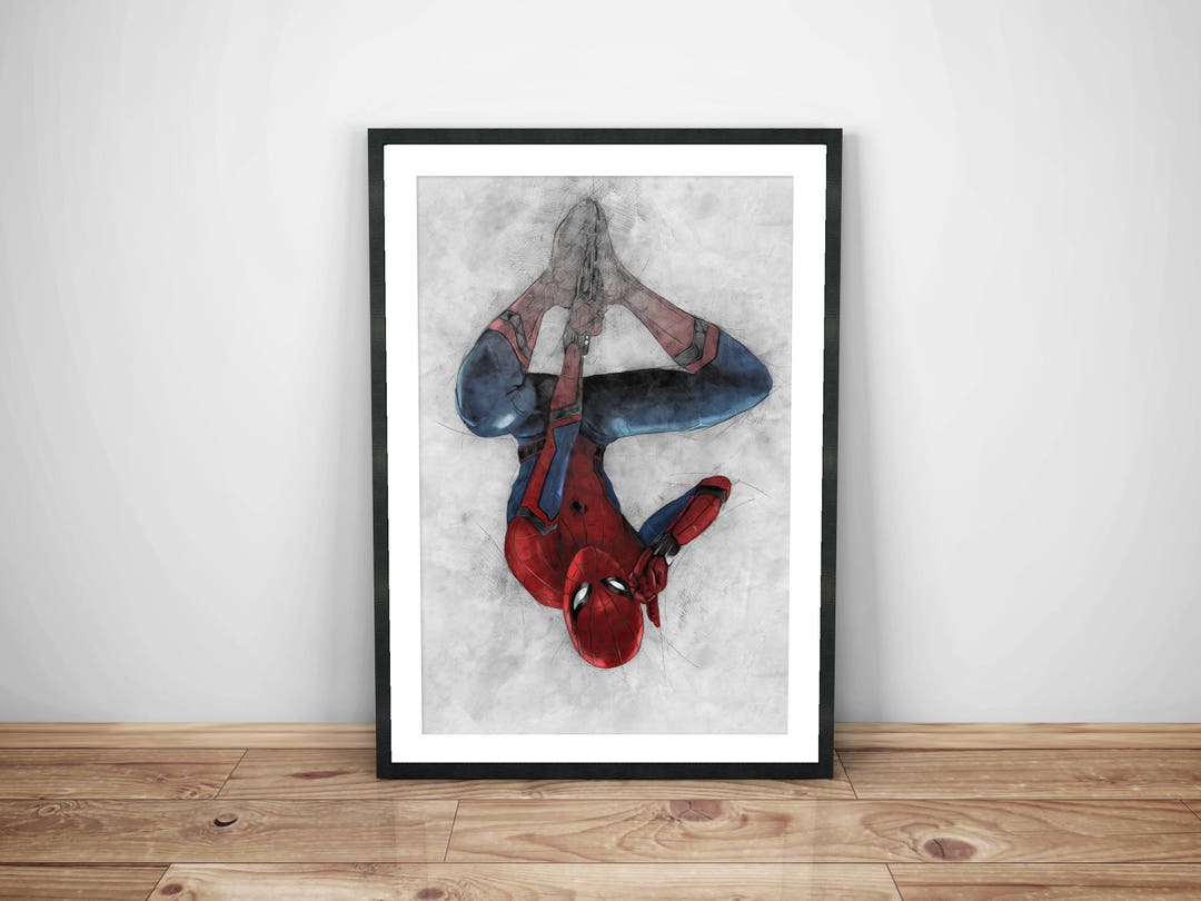 Spider-man marvel Spiderman poster dibujo regreso a casa - Etsy España
