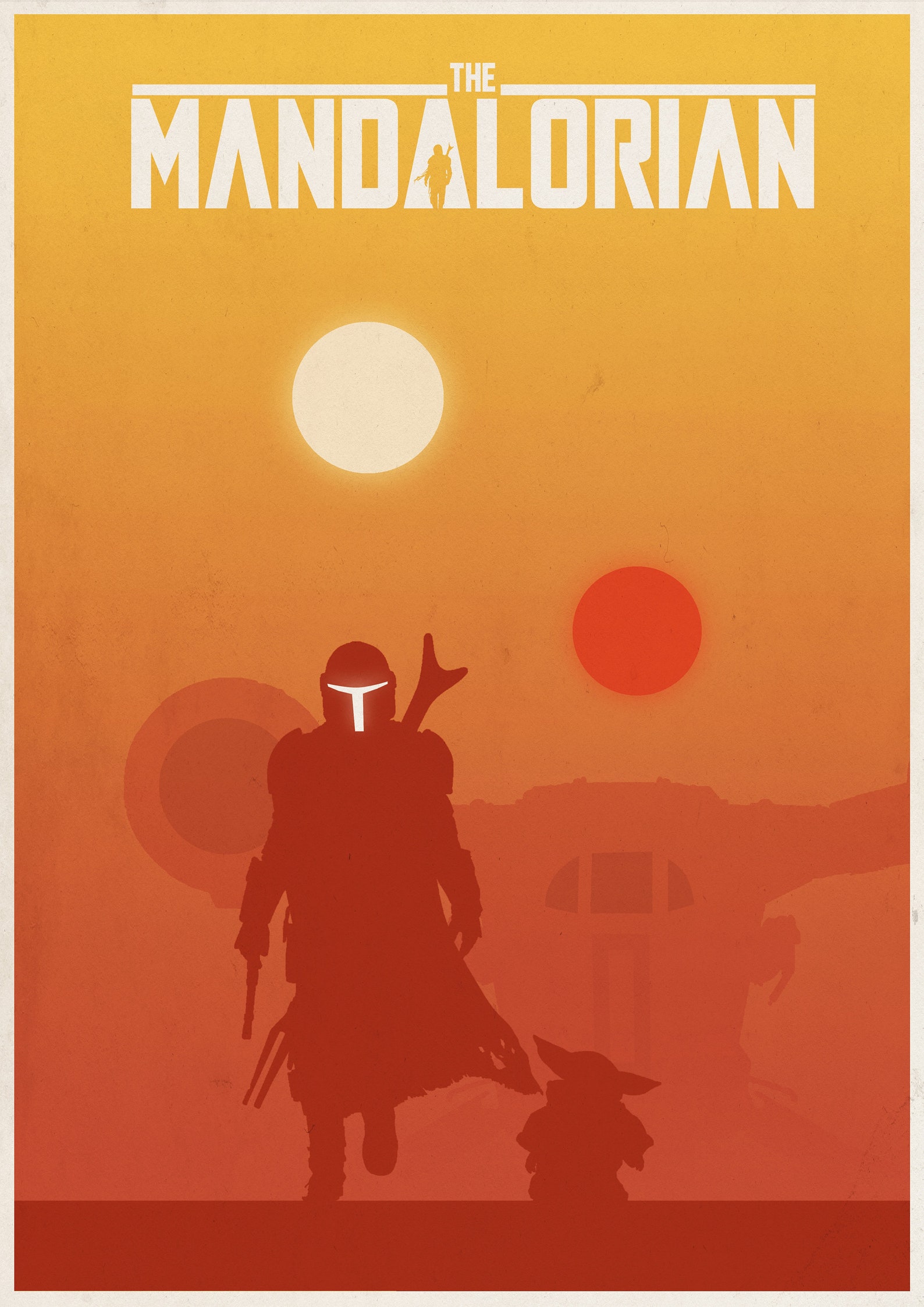 thumbnail image 2 of Star Wars Mandalorian Wall Art Print - A3 Or A4 Canvas/Paper - Licensed Reprint 2 of 5