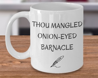 Shakespeare Gag Gifts, Shakespeare Insult Gifts for Men, Shakespeare Novelty Gifts, Funny Shakespeare Mug, Shakespearean Gifts