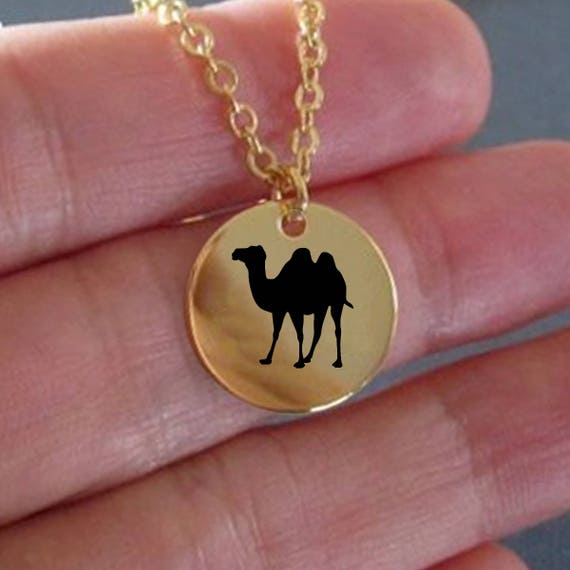 gold camel necklace