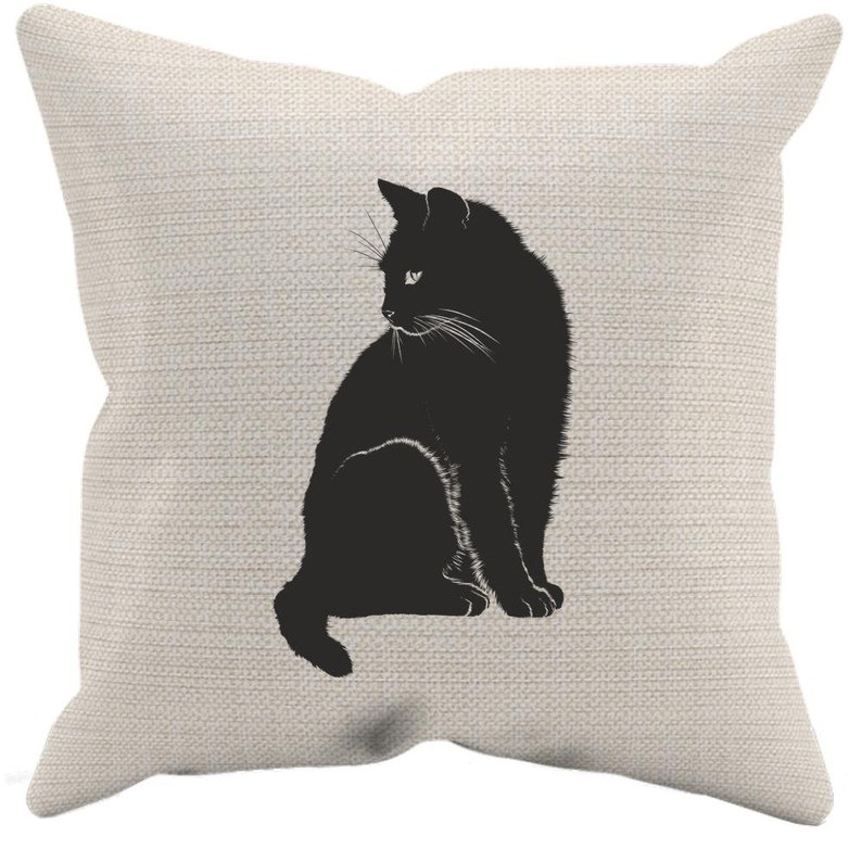 BLACK CAT HALLOWEEN Pillow Cover Halloween Bedding Pillow Case Etsy