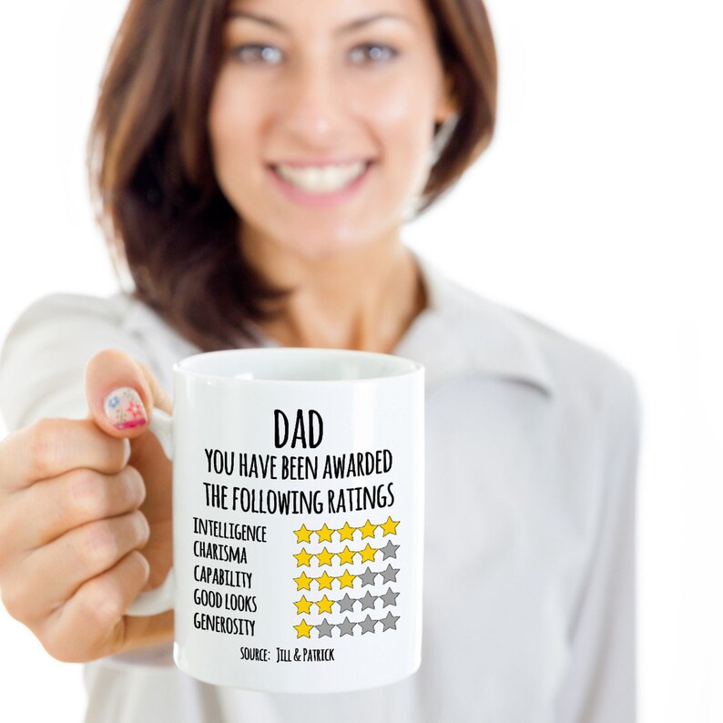 Dad Coffee Mug Gag Gift for Father's Day Ratings Award Mug Etsy