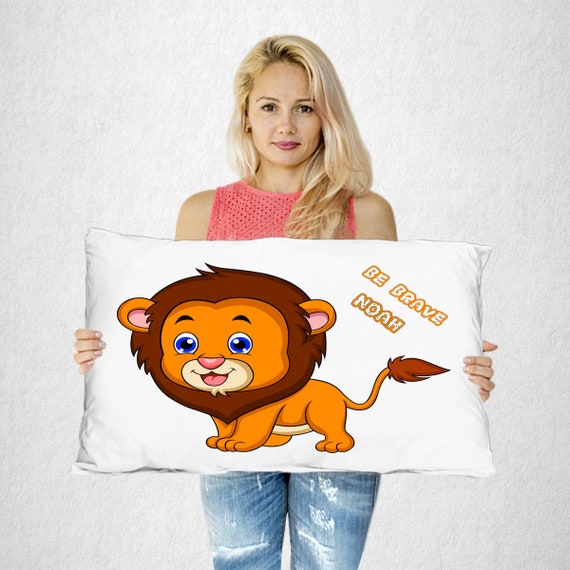 Yellow Lion Pillow, Animal Pillow, Lion Cushion, Jungle Nursery, Safari  Home Decor Animal Cushion Lion Decor safari, Kids Toy