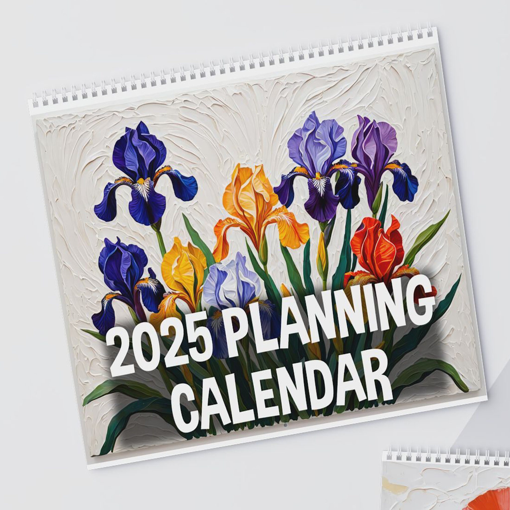 Monthly Goal Planner Calendar, Checklist Calendar, Floral Pastel Birth Flowers, Writeable with Notes Productivity Goal Tracker Calendar 2025