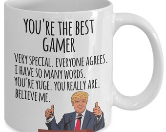 Gamer Gifts, Trump Mug for Gamers, Geek Gift, Nerd Gift, Funny Gamer Mug, Video Game Gifts