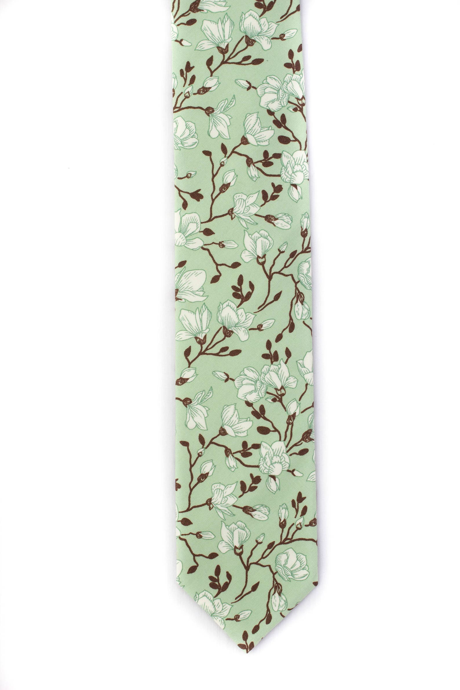 Floral tie Green tie Mens ties Wedding tie green tie Etsy