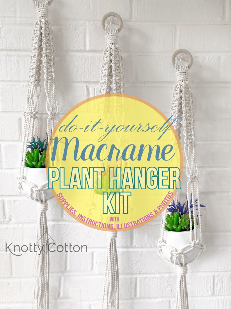 Macrame Plant Hanger Kit / Macrame Beginner Kit / Hanging Etsy