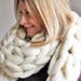 Chunky Knit Scarf, Giant knit Scarf, Oversize Knit Scarf, Merino Scarf, Arm Knit Scarf, Super Chunky Scarf, Bulky Scarf, Statement Scarf