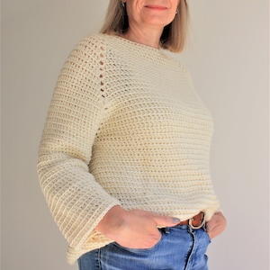 Crochet Pattern, Easy Raglan Crochet Sweater, Seamless Sweater, Oversized Sweater Pattern, Crochet Patterns For Women, Modern Crochet