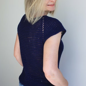 Crochet Pattern, Easy Crochet Pattern For Woman, Crochet Tunic Pattern, Beginner Crochet Vest Pattern, Easy Summer Sweater Crochet Top