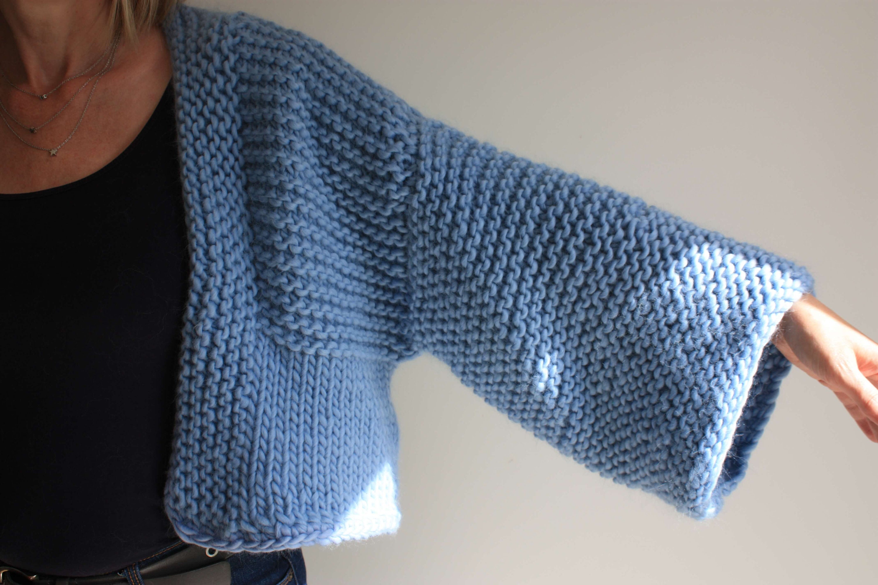 Knitting Kit Learn to Knit Kit Chunky Cardigan Knitting Kit Etsy UK