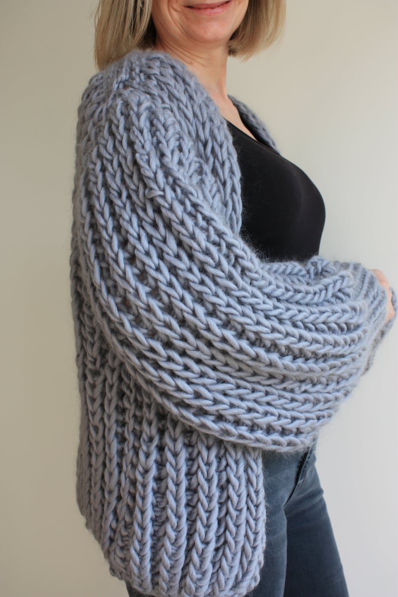 Chunky Cardigan Knitting Pattern Oversized Cardigan Etsy UK