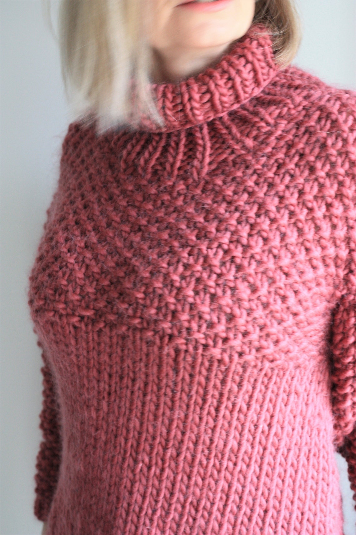 Chunky Knit Sweater Pattern: Beginner Friendly Oversized Jumper (PDF ...