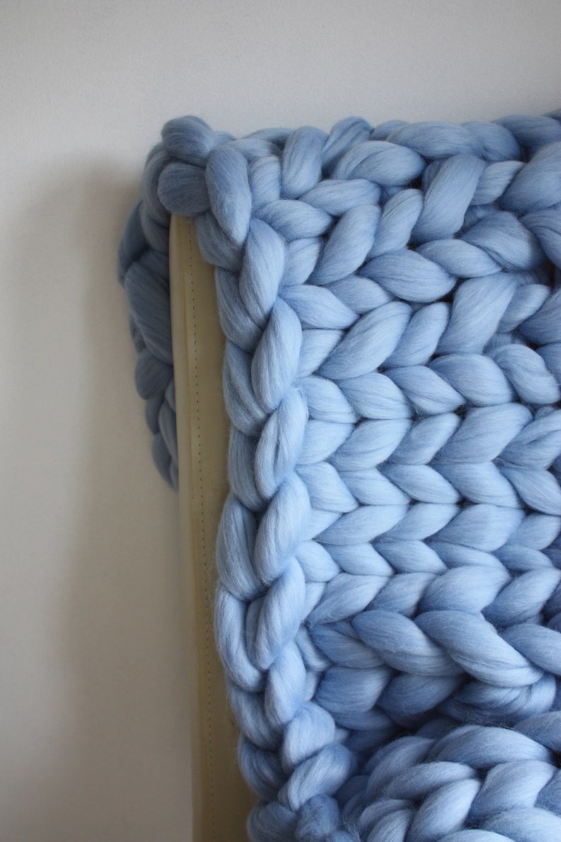 Chunky Knit Blanket Giant Knit Throw Merino Throw Blanket Etsy