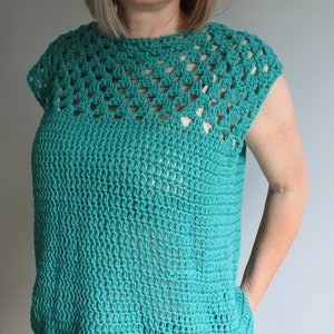 Crochet Pattern, Easy Crochet Top, Crochet Vest, Granny Square Top ...