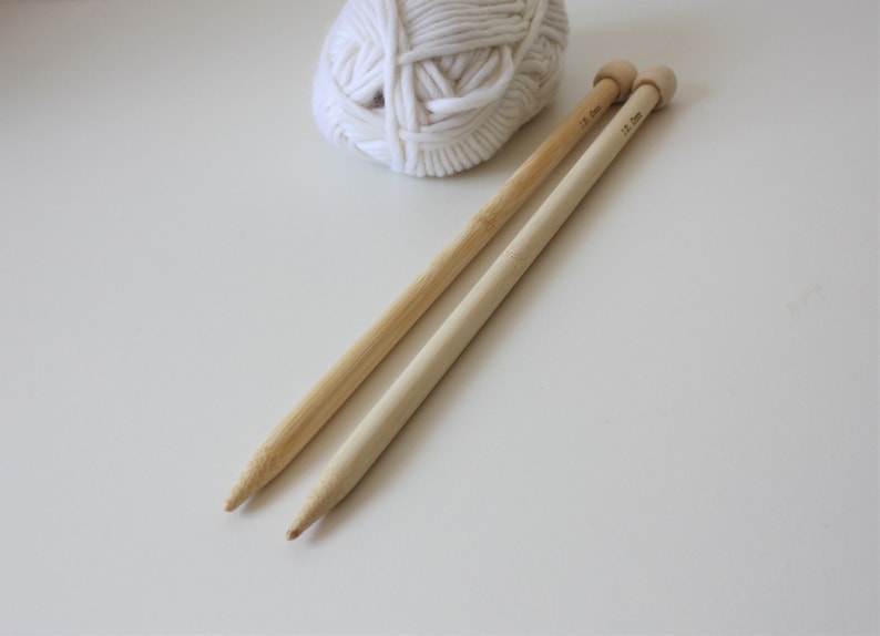Knitting Needles 12mm Chunky Knit Needles Size 17 Wooden Etsy UK