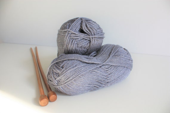 Knitting Wool, Grey Wool Yarn, Crochet Yarn, Worsted Weight Yarn