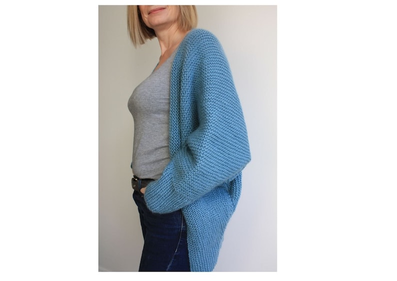 Knitting Patterns Cardigan Batwing Cardigan Oversized Knit Etsy