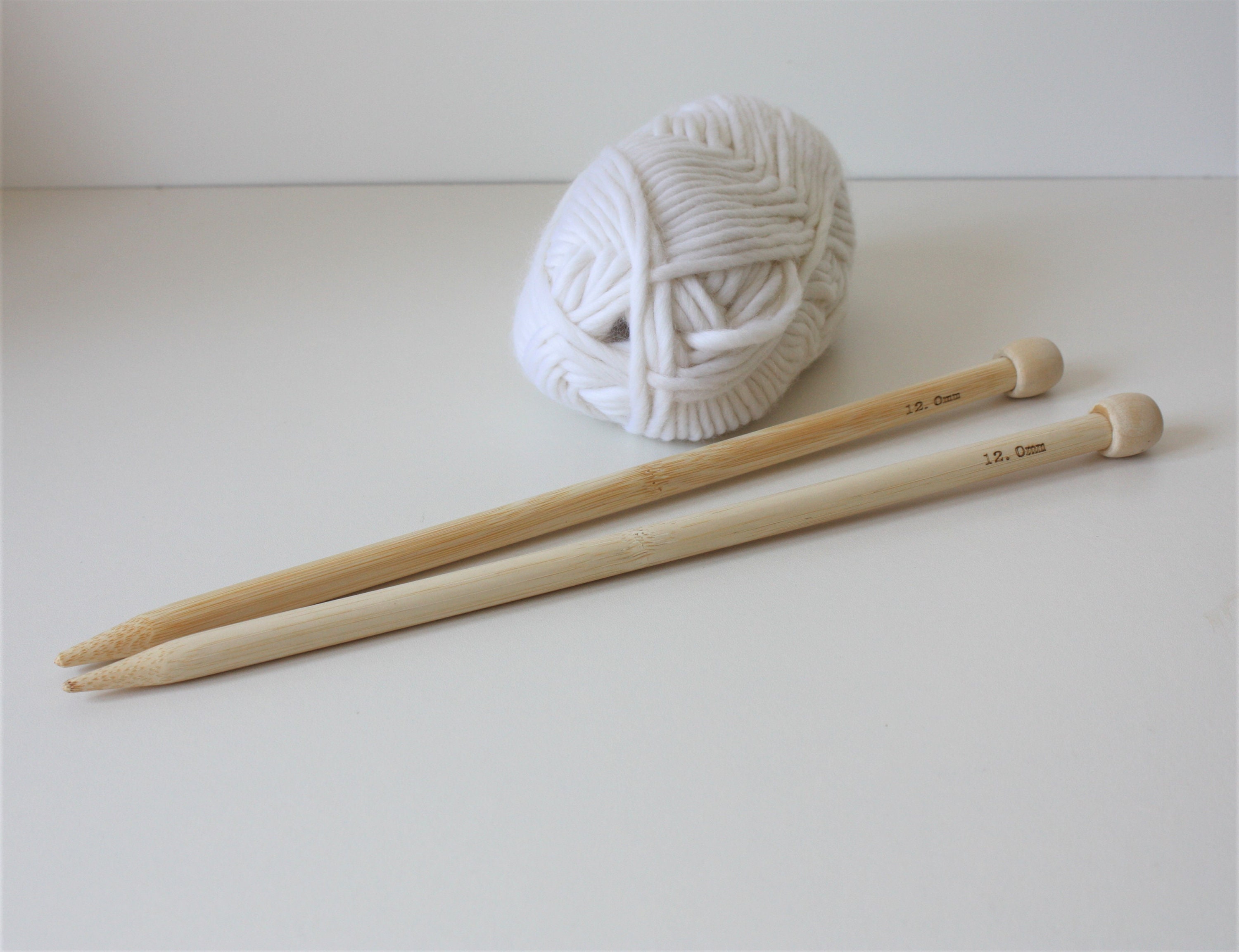 Knitting Needles 12mm Chunky Knit Needles size 17 Wooden Etsy