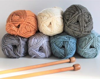 Knitting Wool, Crochet Yarn, Worsted Weight Yarn, Aran Weight Wool, Merino Silk Yarn, Luxury Yarn For Knitting, UK Wool Shop
