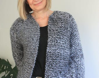Chunky Cardigan Knitting Pattern: Easy Oversized Sweater (PDF Pattern)