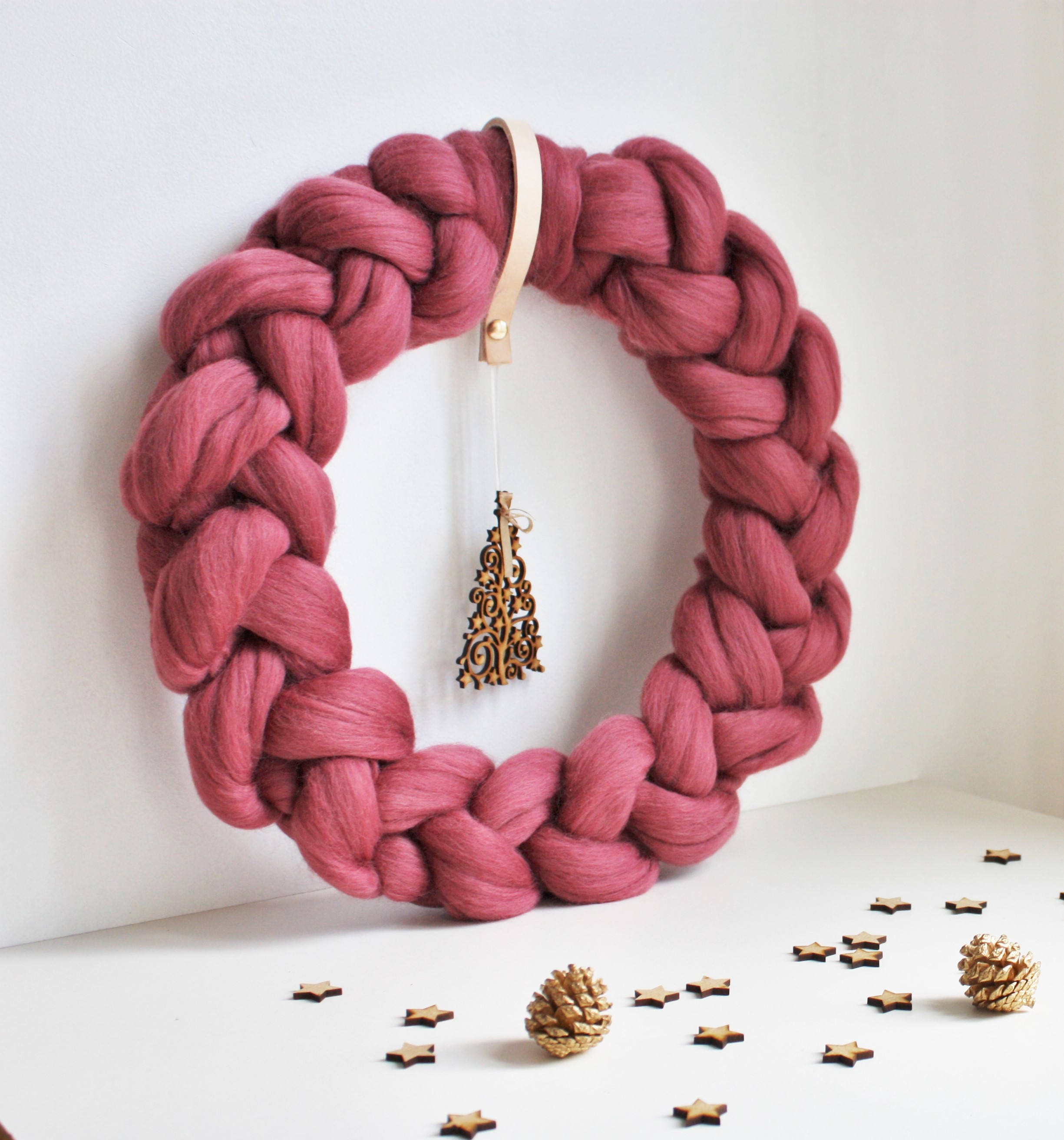 Noël Scandinave, Décoration Rustique Des Fêtes, Couronne de Noël, Noël Nordique, d'hiver, Noël